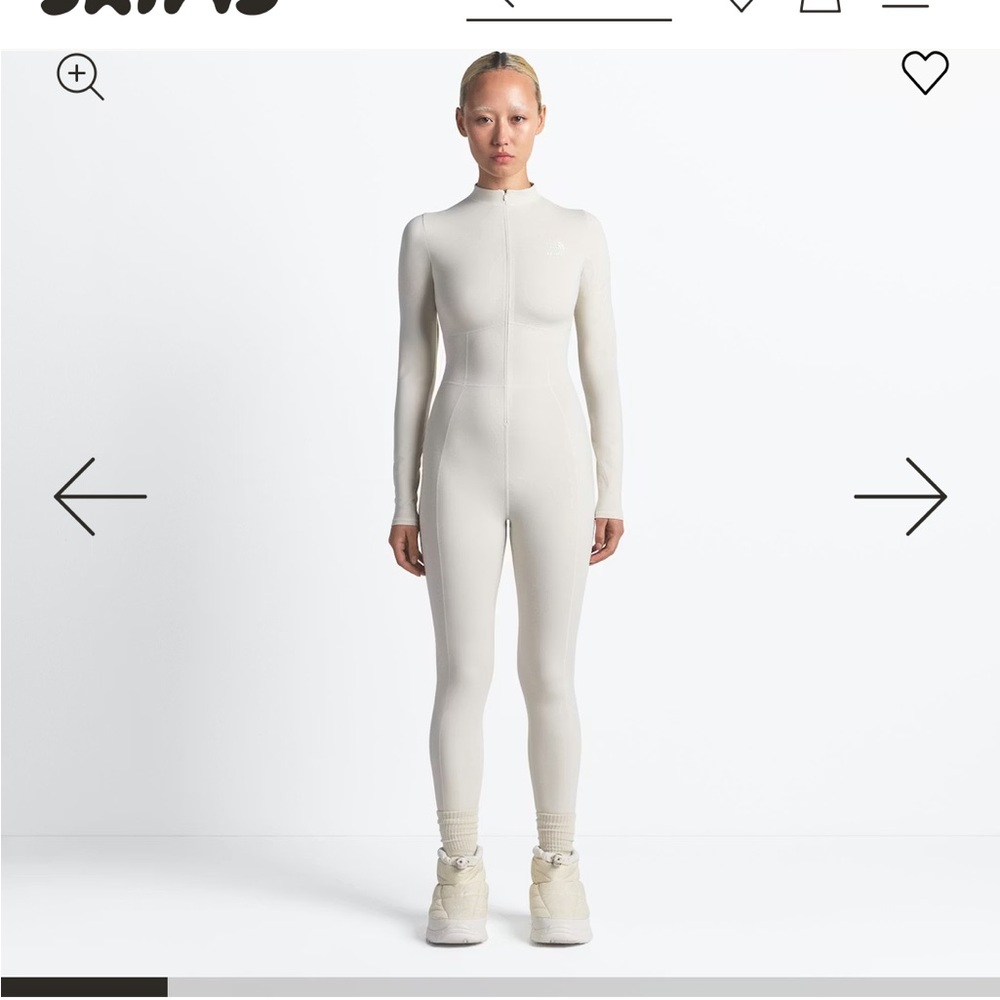 Skims the north face refina bodysuit bone